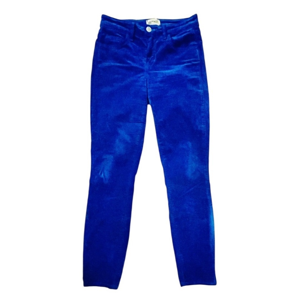 L'AGENCE Vibrant Skinny Blue Corduroy Pants 24